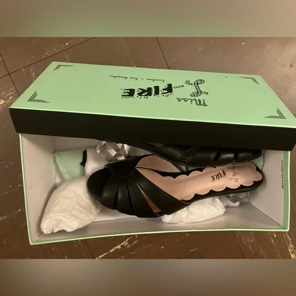 New Miss L Fire summer slip-on crystal heel euro 37 - Picture 4 of 6